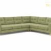 corner sofa in Hyderabad green fabric L shape sofa