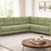 corner sofa in Hyderabad green L shape fabric sofa