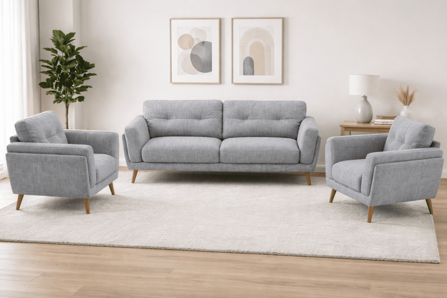 Oasis fabric 3+1+1 sofa in Hyderabad premium modern sofa set for living room